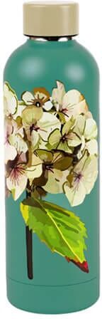 Summerhouse by Navigate Sarah Kelleher Hydrangea Plantation Teal 500ml Insulated Drinks Bottle