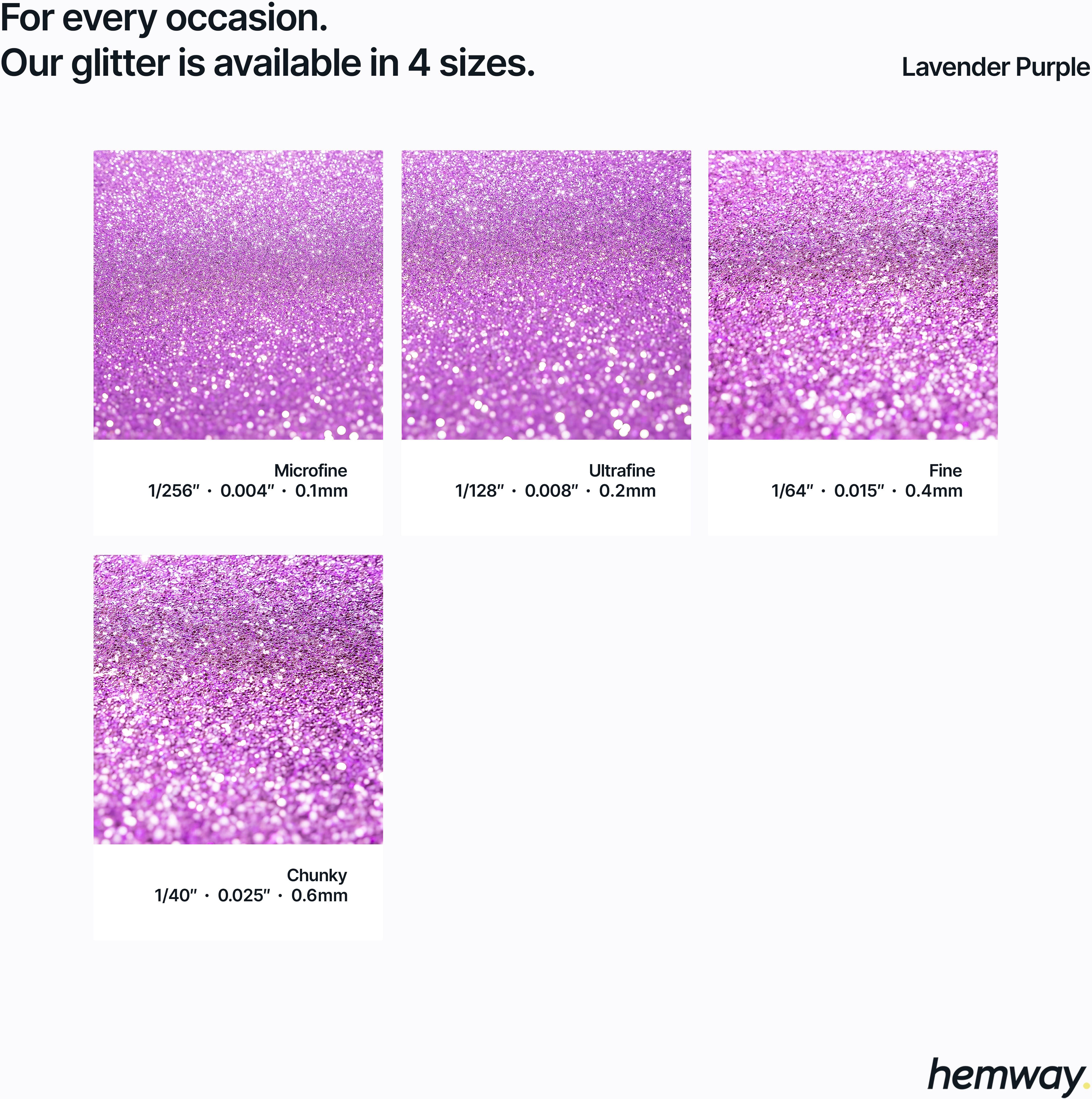 Hemway Glitter For Tile Grout 100g / 3.5oz   Lavender Purple   Waterproof   Fade Resistant - Lavender Purple - Fine 100g
