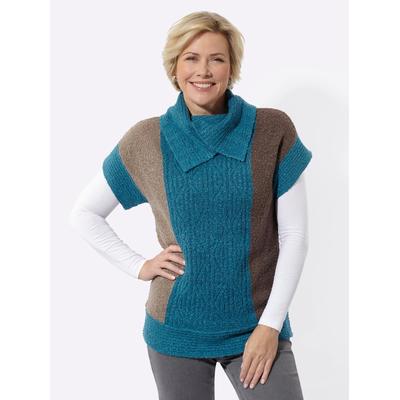 Pullunder CLASSIC BASICS "Pullunder", Damen, Gr. 40, bunt (topas, taupe, gemustert), 80% Polyacryl, 20% Polyester, gemustert, mehrfarbig, Pullover Pullunder