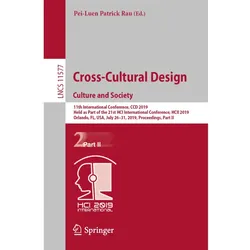Cross-Cultural Design. Culture and Society, Fachbücher