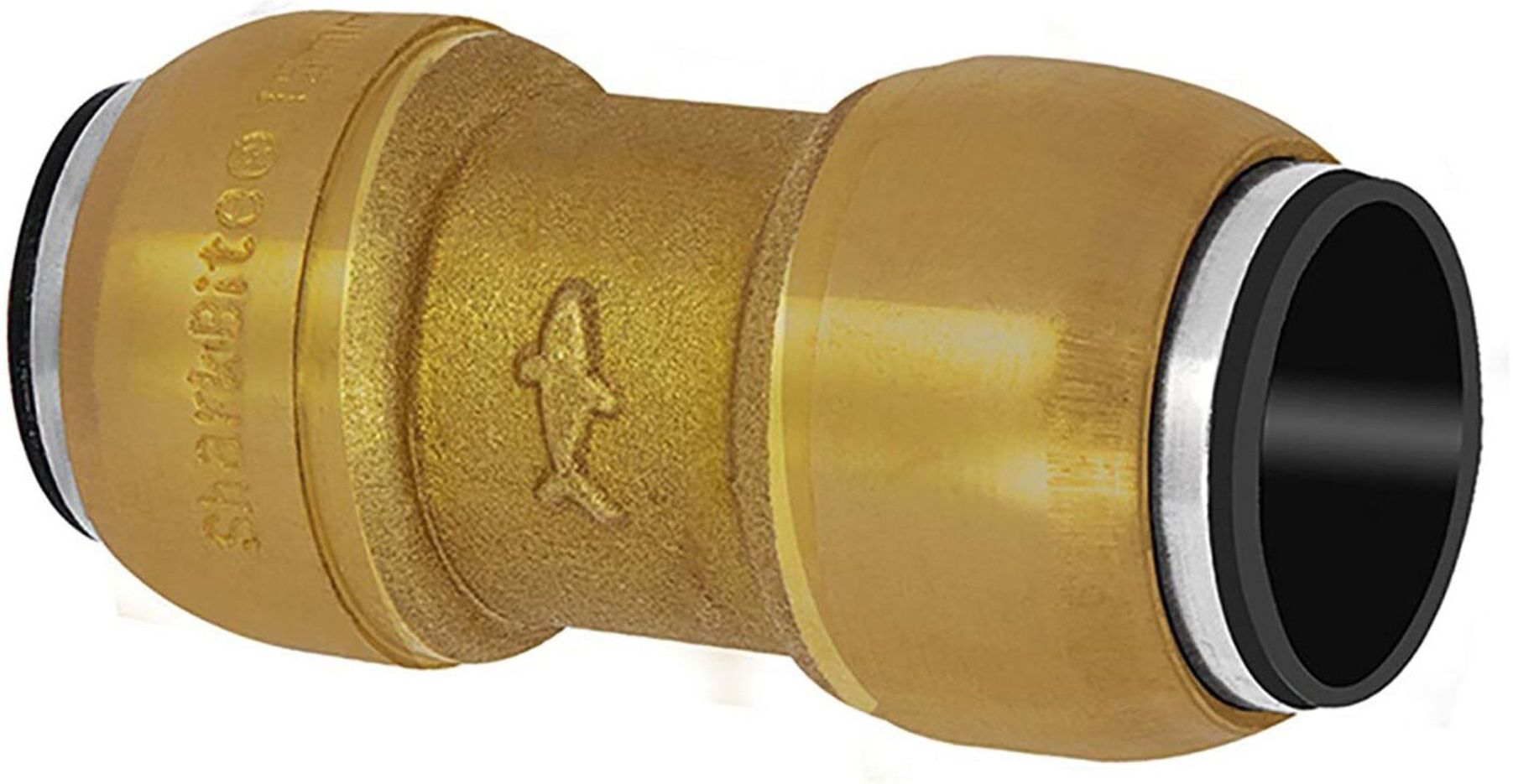 Riegler Gerader Verbinder, Messing, »sharkbite«, für Rohr-Außen-Ã¸ 15 mm (GVMN15)