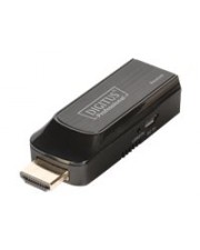 DIGITUS Mini HDMI Extender Set Kabel-/Adapterset Digital/Daten Digital/Display/Video Strom/Netzteil HDMI-Kabel CAT 6 50 m USB Schwarz (DS-55203)