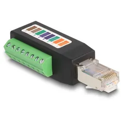 DELOCK RJ45 Stecker Cat.5e > Terminalblock Adapter 90° gew.
