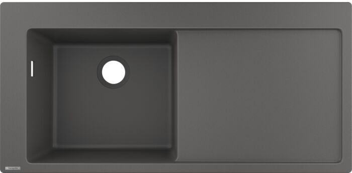 Hansgrohe Einbauspüle 43330290 1050 x 510 mm, 1 Hauptbecken links, Abtropffläche, steingrau
