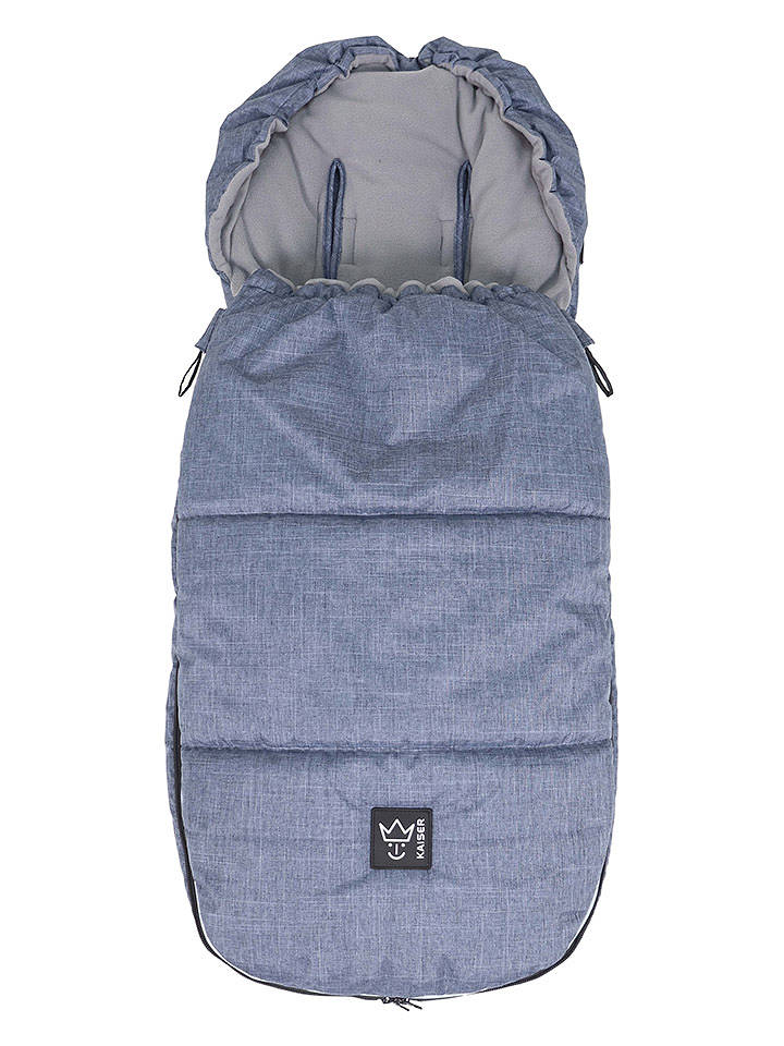 Kaiser Naturfellprodukte Thermo-Fußsack "Lukky" in Blau - (L)105 x (B)45 cm - onesize