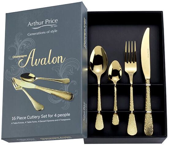 Arthur Price Champagne Avalon 16 Piece Cutlery Box Set