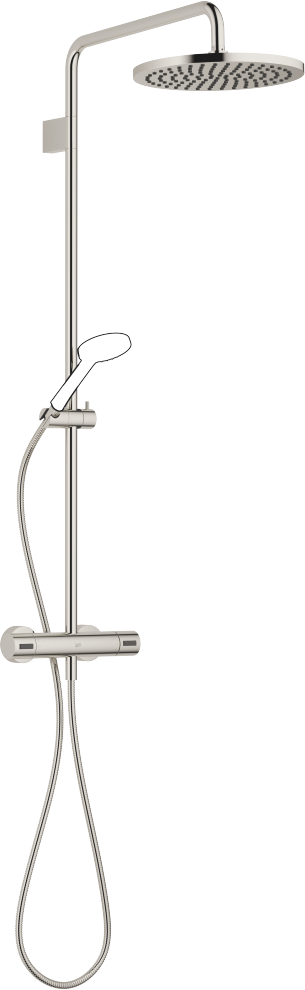 Dornbracht douche match0 34460979-08 avec thermostatique de douche, douche sur pied à projection 450 mm, platine