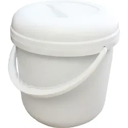 Mülleimer Bekaform weiß 10 L mit Deckel und Kunststoff-Bügel