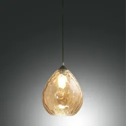 Gisella Pendelleuchte in Amber italienisches Design von Fabas Luce