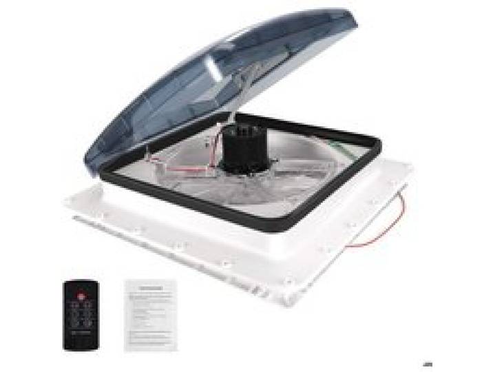 TTLIFE Ventilateur de toit Caravane 40x40Cm Lucarne Toit ouvrant avec télécommande et capteur de pluie 3 Vitesses Réglables