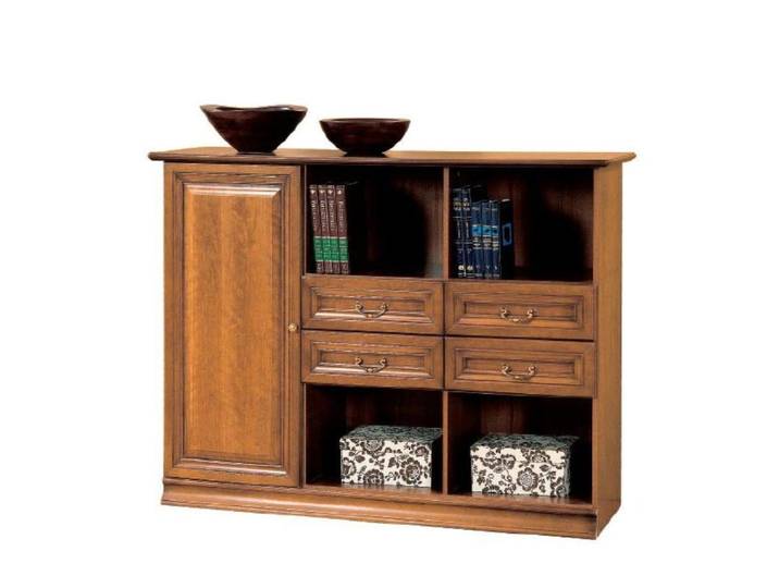 JVmoebel Kommode Vintage Holz Beistellschrank mit natürlichem Furnier, Made in Europa