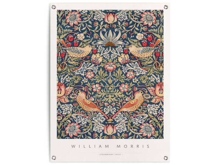 Poster REINDERS William Morris - Erdbeerdieb , bunt (farbe bild(er): bunt), B:60cm H:80cm T:0,1cm, Leinwand, Bilder, Poster, Outdoor für Garten oder Balkon