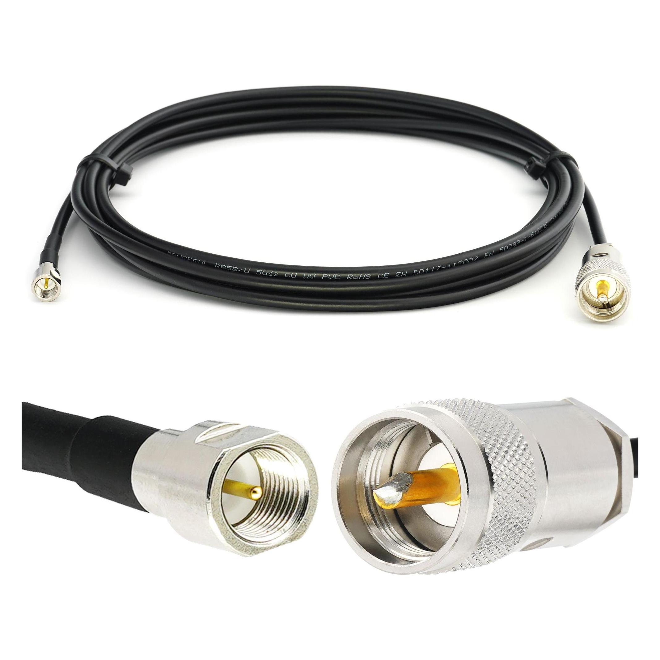 Rangeful FME Male to PL259 UHF 3m RG58/U Coaxial Cable RG58-FMEM-PL-3 (RG58-FMEM-PL-3)