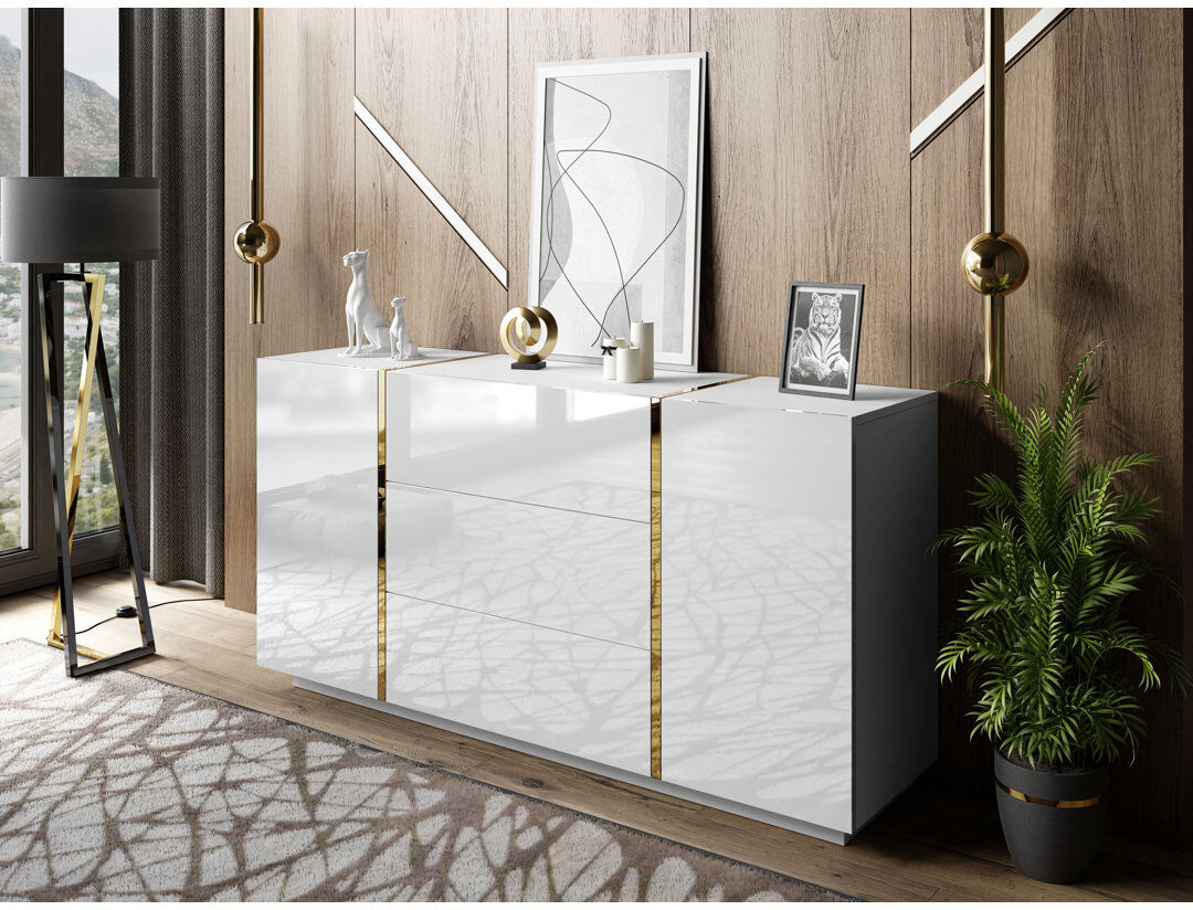Fairmont Park Sideboard Bowline White 81cm H X 158cm W X 41.3cm D