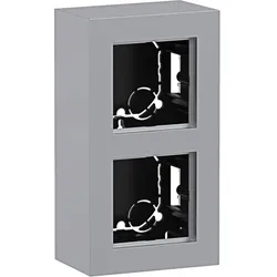 Hager WAD8210TA Gehäuse 2fach, hohe Ausführung, AP, A.8, titan metallisch, lackiert