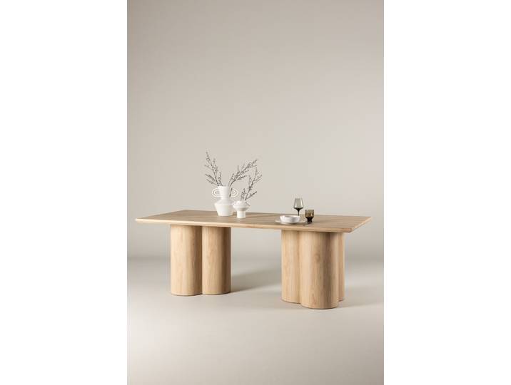 Esstisch VENTURE HOME Olivia, rechteckiger Esstisch, 210 × 100 cm , braun (natur, natur), B:100cm H:75cm T:100cm, Tische, Esstisch, Esszimmertisch, MDF, rechteckig, geräumig, gesellig, einladend
