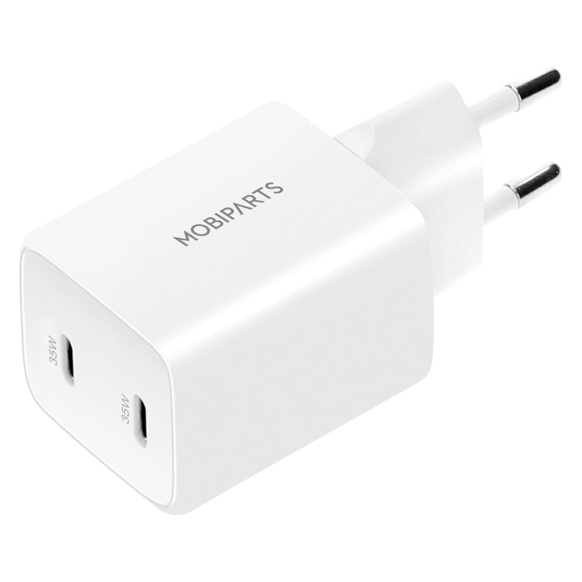 Mobiparts GaN Wall Charger Dual USB-C 35W White (35 W) (MP-124720)