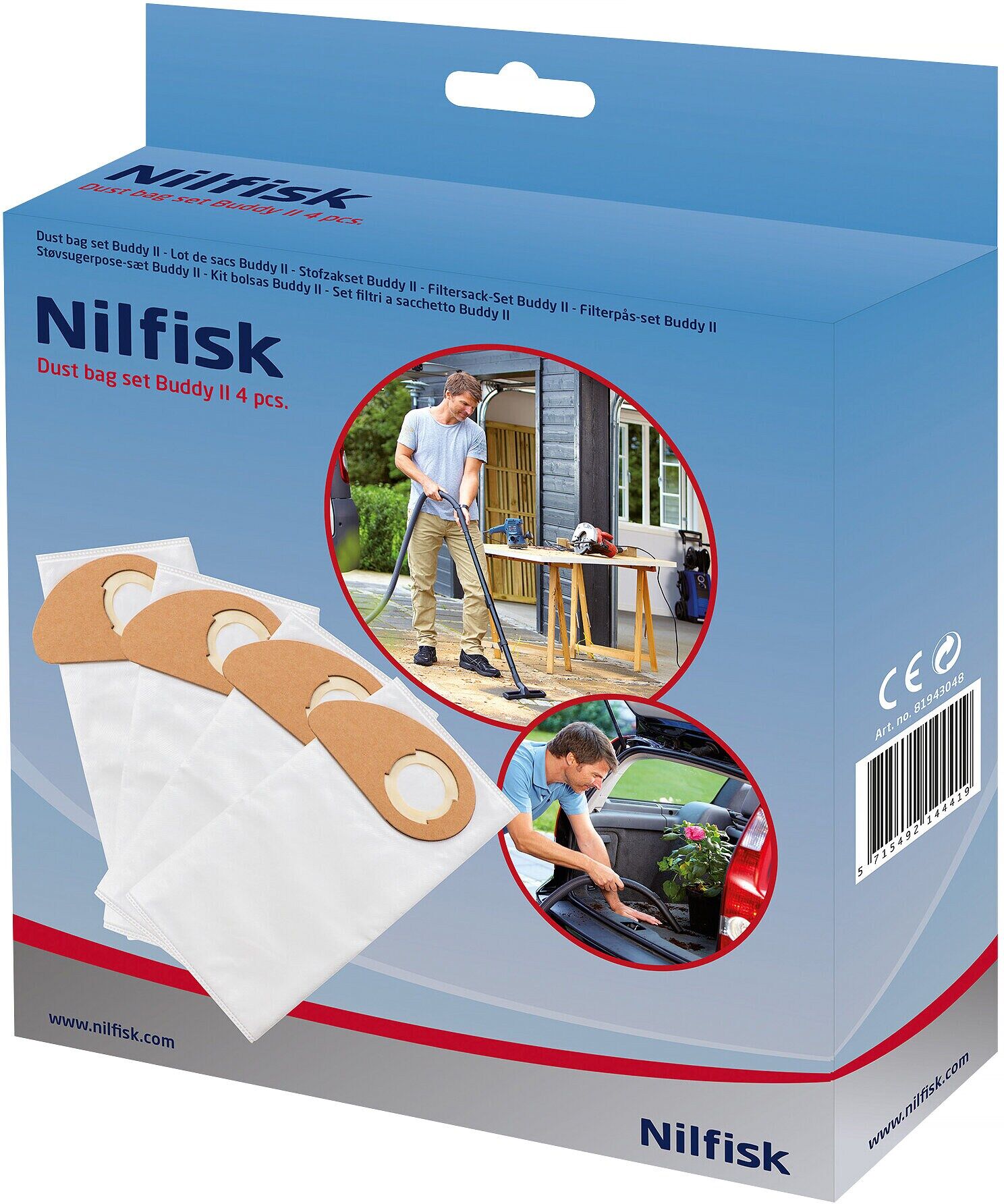 Dammsugarpåse till Nilfisk Buddy II
