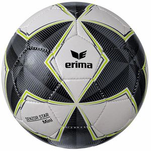 Erima Fußball Senzor-Star Match Mini, 7192415, Größe 0, 210 Gramm, weiß/schwarz/grau, Trainings-& Freizeitbal
