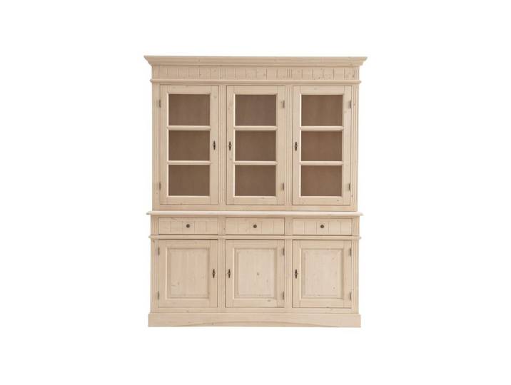 Natur24 Buffet Landhaus Buffetschrank 167 x 199 x 47 cm Fichte Massiv Natur