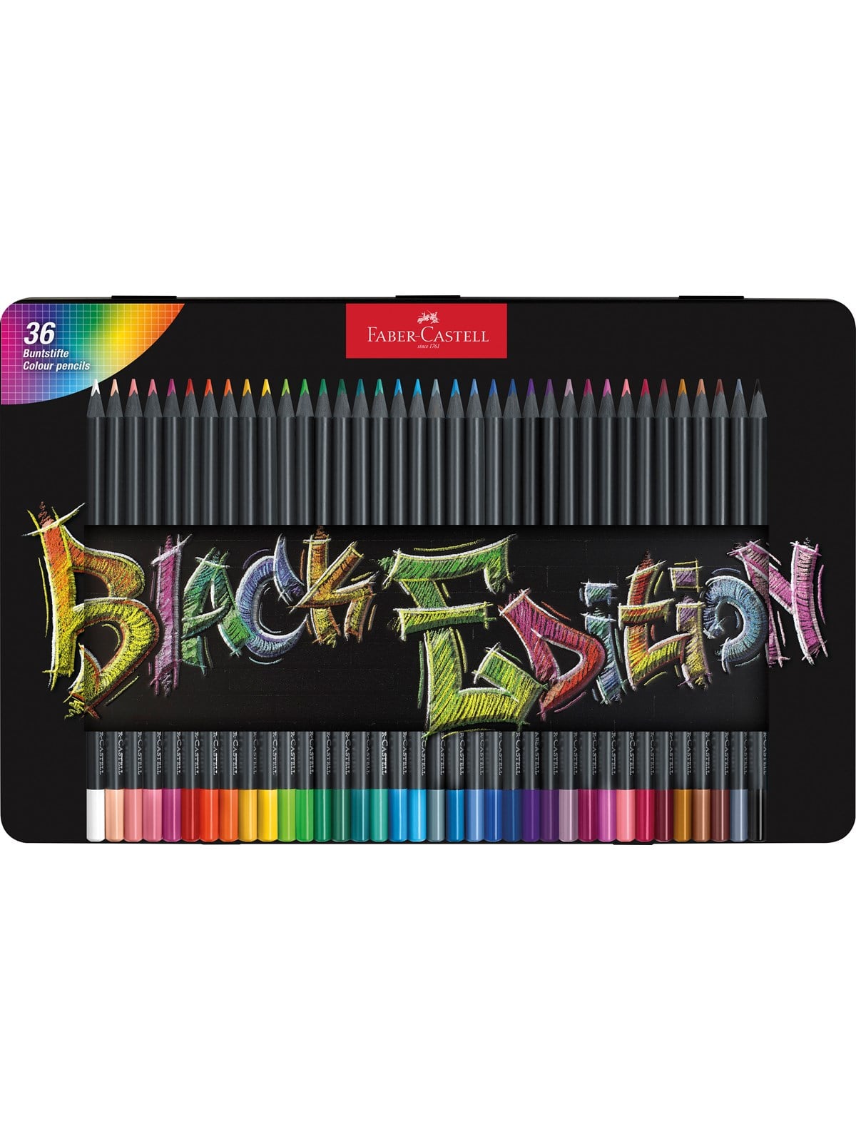 Faber-Castell Buntstifte Black Edition 36er Metalletui
