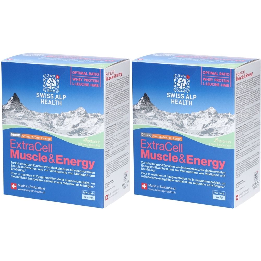 Extra Cell Muscle&Energy Drink Orange 20 x 21.4 gx2 2x21,4 g Puder
