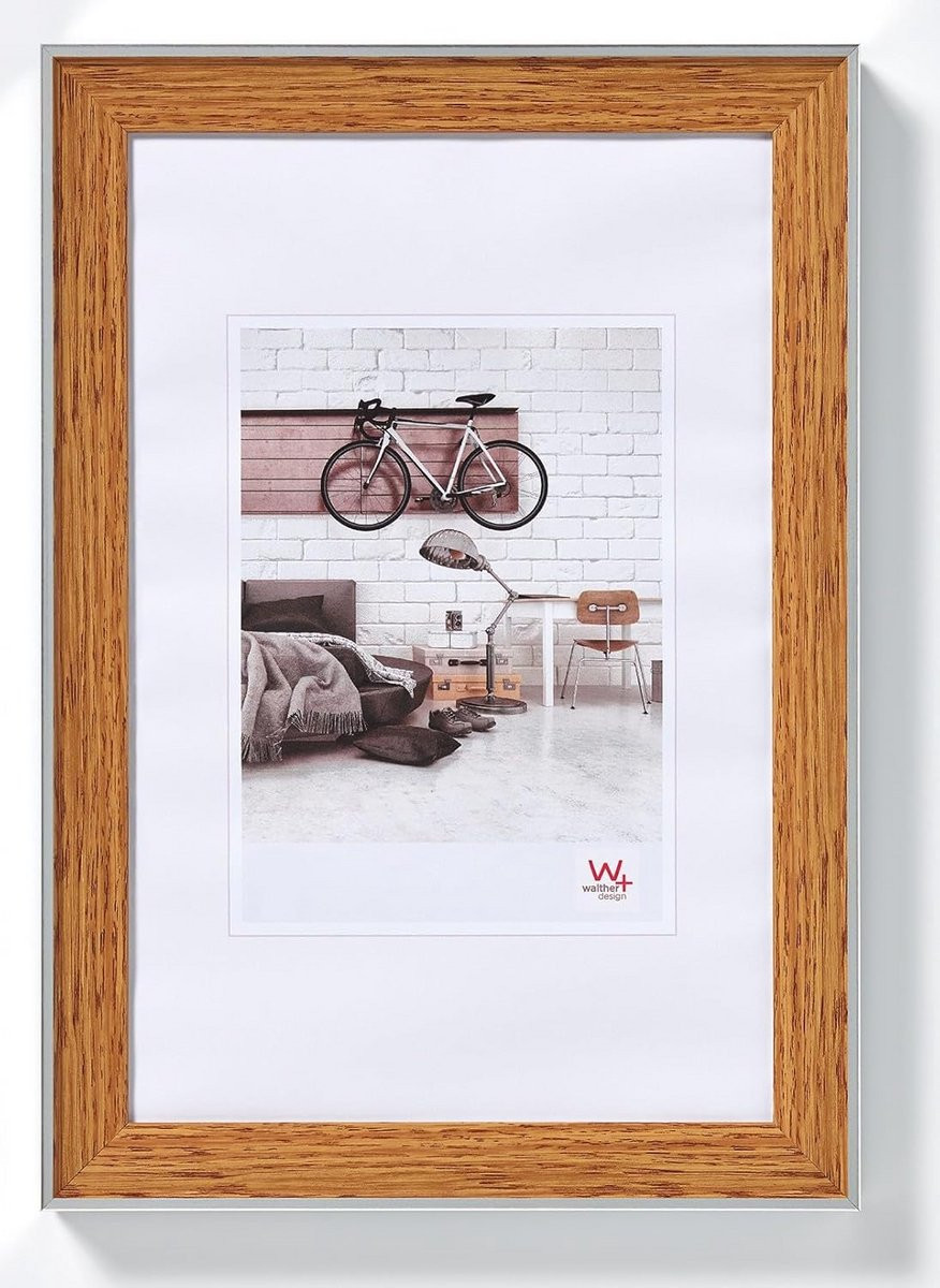Walther Design Fotolijst Zilver Houtnerf 30x40 cm