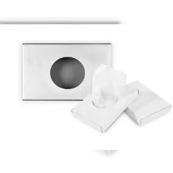 Hypafol SET Hygienebeutel Edelstahl-Spender mit 6 x 30 Stück PE- Hygienebags | mit Montageset | minimalistisches, modernes Design