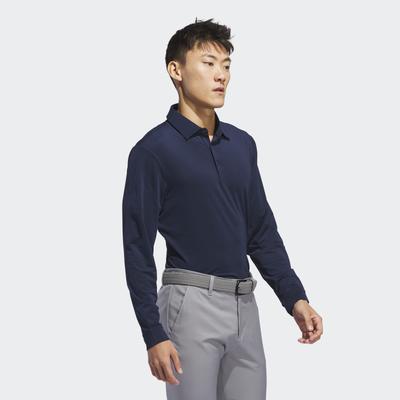 Poloshirt ADIDAS PERFORMANCE "LANGÄRMELIGES", Herren, Gr. XL, collegiate navy, Obermaterial: 88% Polyester, 12% Elasthan, Shirts