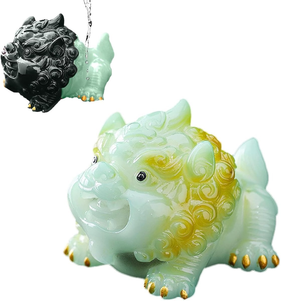 Handgegraveerde Chinese Thee Decoratie met Fabelachtige Dieren Beeldjes voor op de Theetafel