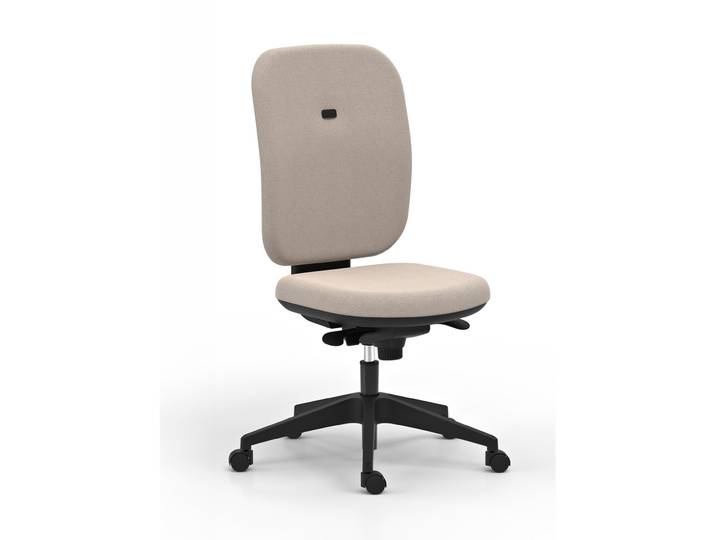 Chaise de bureau ergonomique Alaia dossier et assise en tissu - Lin