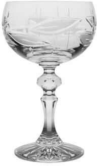 Majestic Gifts Inc. Crystal Champagne Glasses- Flute - Saucer - Set of 6 - 6.5Oz.-Majestic