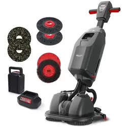 Numatic NCC440NX Scheuersaugmaschine - Nachfolger TTB420NX mit 2x Teller, 2x Bürste, 2x PU Pad, 1x Ladegerät, 1x Akku