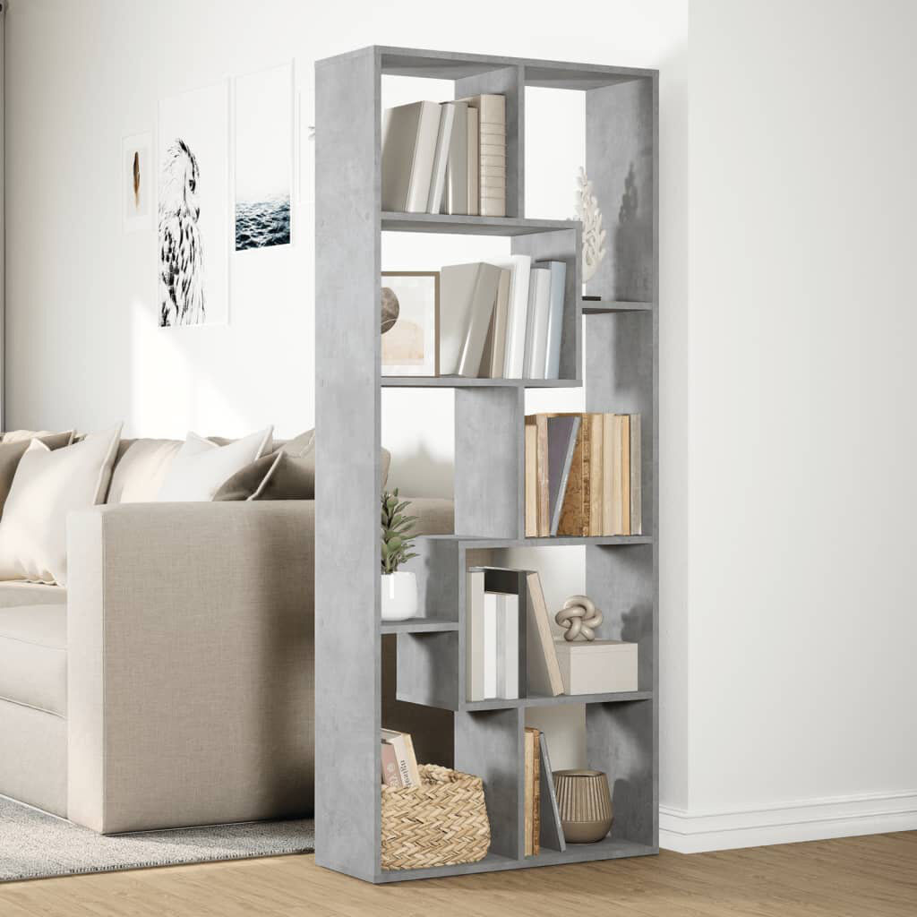 17 Stories Saryna 161.5cm H x 67cm W Bookcase Concrete grey 161.5cm H X 67cm W X 25cm D