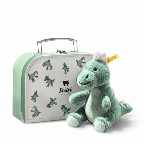 Steiff Joshi Baby T-Rex knuffeldier dinosaurus groenblauw 16 cm