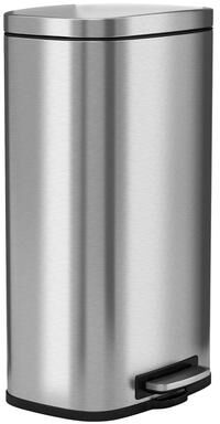 HLS Commercial 8 Gallon Fire Rated Stainless Steel Soft Step Trash Can