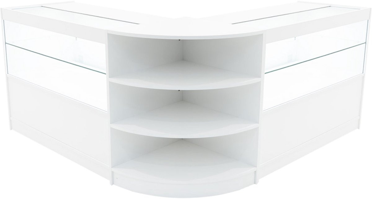 Andromeda led winkeltoonbank set wit - lm60 & 2 x c1200 hoekbalie
