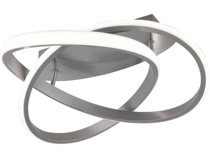 Plafonnier LED avec switch dimmer COURSE métal nickel mat Ø 45cm\, hauteur 18cm