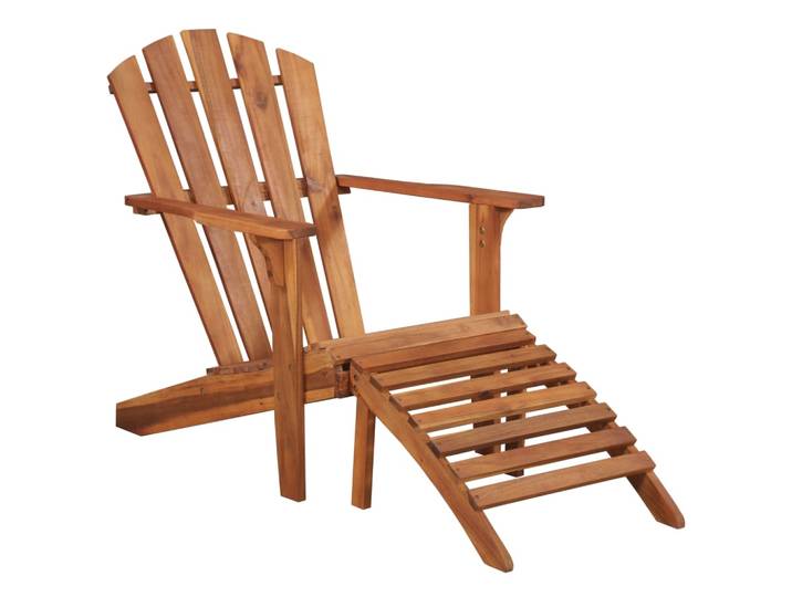 vidaXL Adirondack-Gartensessel mit Fußablage Akazie Massivholz