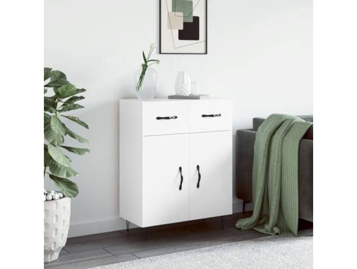 HEFZGDB Modernes Sideboard aus Holzwerkstoff mit glatter Oberfläche, Metallbeinen und robuster Oberplatte, bietet viel Stauraum und praktische Türen für EIN stabiles Wohnambiente.