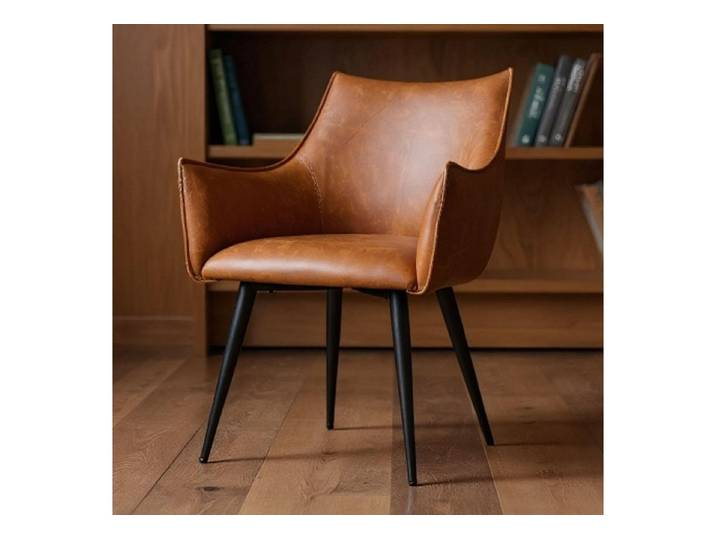 CHAIRUS Ohrensessel Kunstleder, fur Wohnzimmer, Retro,Braun (1-St)