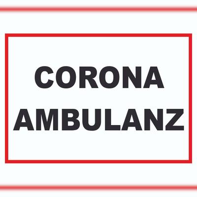 HB-Druck Corona Ambulanz Schild A5 (148x210mm)