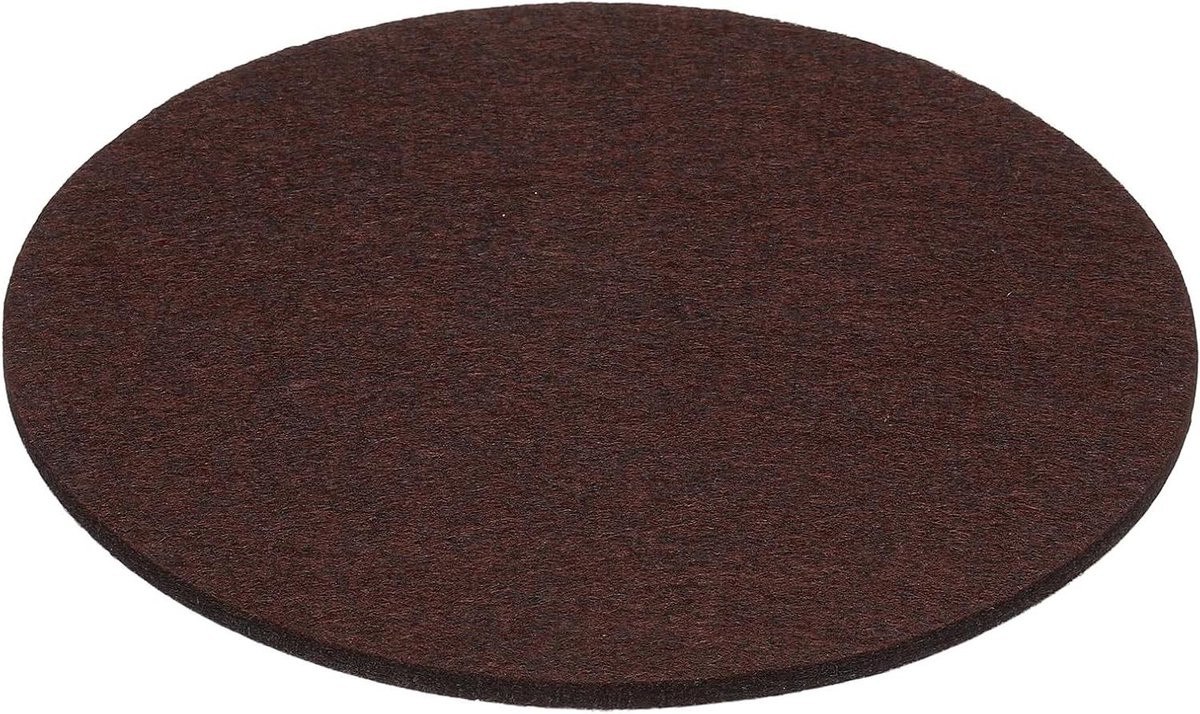 Vilt Stickers Antislip Mat Bruin - Zelfklevend Dik Vilt voor Meubelbescherming - Diameter: 200 mm