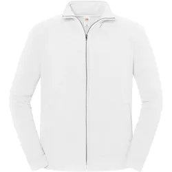 Fruit of the Loom Iconic Premium Sweat Jacket Unisex Zip Sweatjacke mit CiCLO® Technologie, nachhaltig, weiß, 2XL