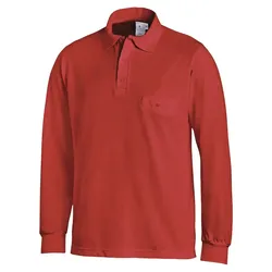 Langarm-Poloshirt "08/841" - S - Rot