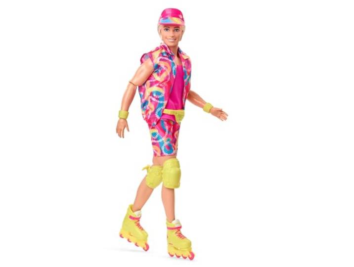 ​Barbie The Movie Verzamelpop Ken in vintage skate-outfit en op inlineskates, HRF28
