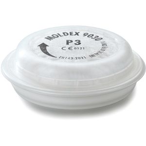 Moldex Atemschutzfilter EasyLock Partikelfilter, 903001, P3 R, für Atemschutzmasken 7000 & 9000 Serie, 12 Stück