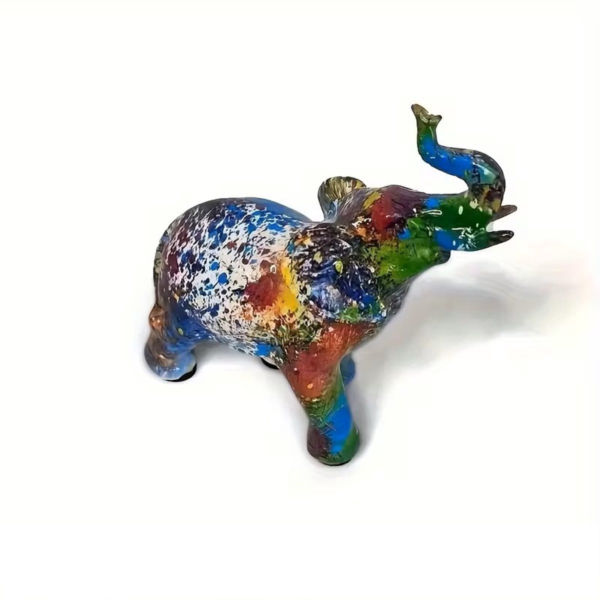 Mauropet Geluks Olifant Painted Verfspetter Design Kleurrijk Decoratie Beeldje