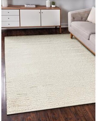 Exquisite Rugs Ferretti Handmade Handloomed New Zealand Wool Ivory Area Rug