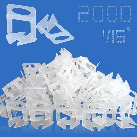 Famanu Fliesen-Nivelliersystem 2000 Stück - Abstandshalter und Clips für professionelle Verlegung